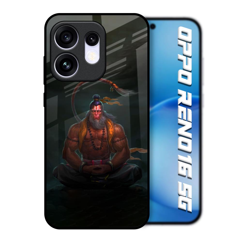 Lord Hanuman Animated Oppo Reno16 5G Glass Back Cover Online