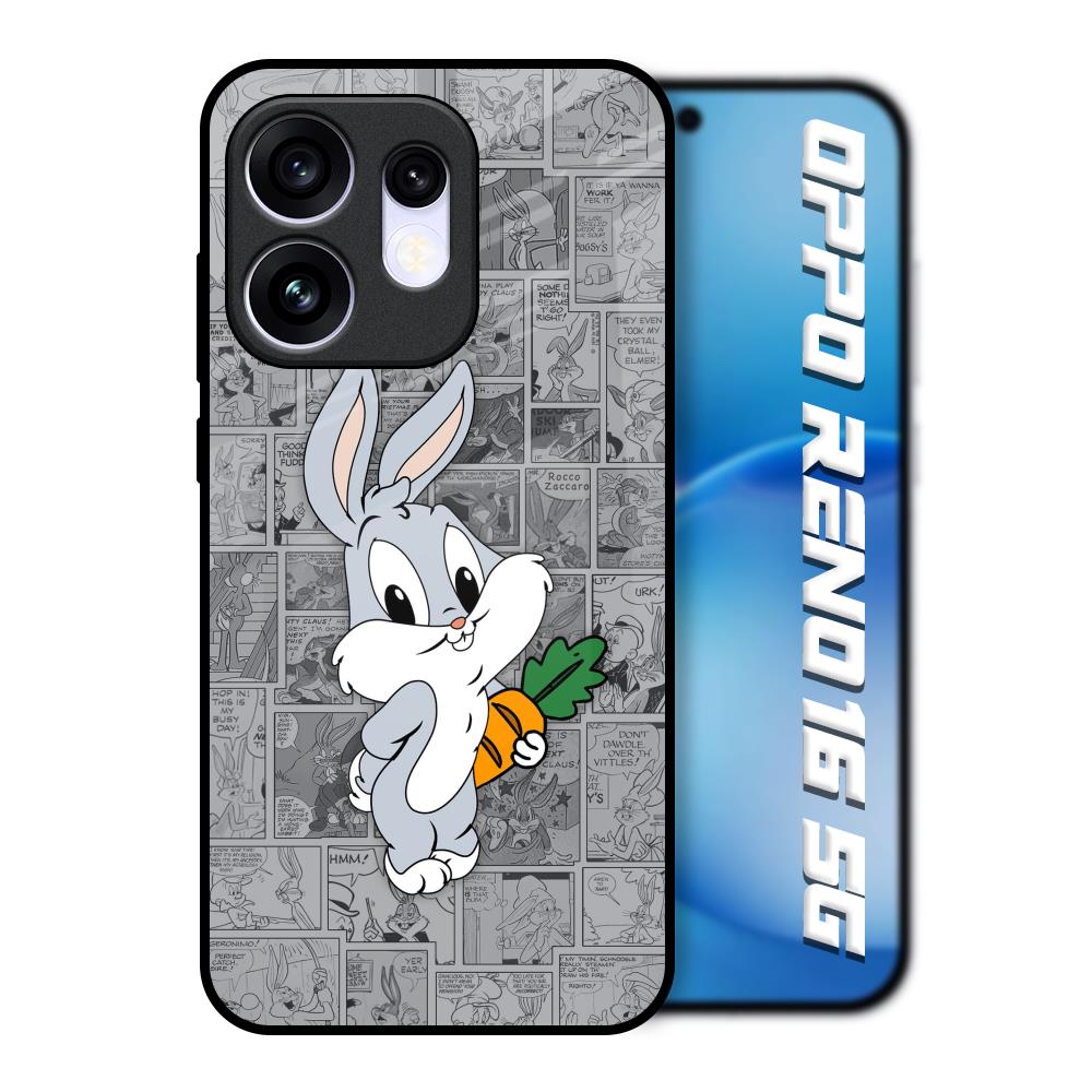 Cute Baby Bunny Oppo Reno16 5G Glass Back Cover Online