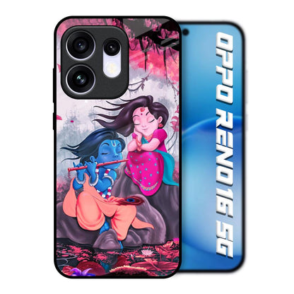 Radha Krishna Art Oppo Reno16 5G Glass Back Cover Online