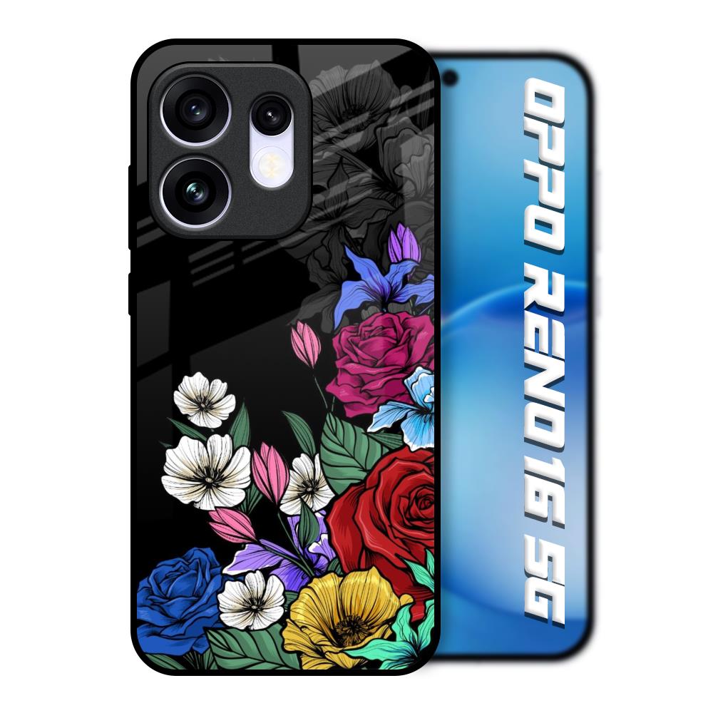 Rose Flower Bunch Art Oppo Reno16 5G Glass Back Cover Online