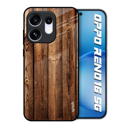 Timber Printed Oppo Reno16 5G Glass Back Cover Online