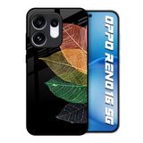 Colorful Leaves Oppo Reno16 5G Glass Back Cover Online