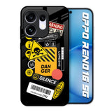 Danger Signs Oppo Reno16 5G Glass Back Cover Online