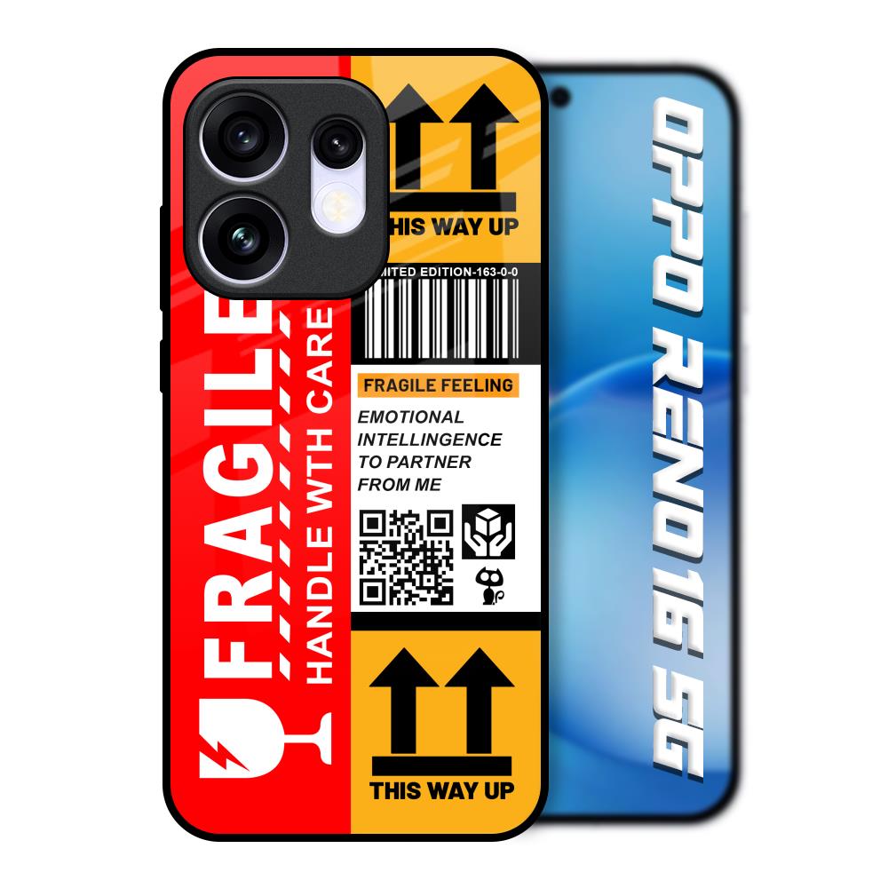 Handle With Care Oppo Reno16 5G Glass Back Cover Online
