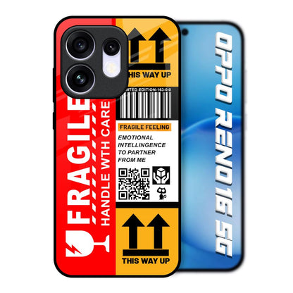 Handle With Care Oppo Reno16 5G Glass Back Cover Online