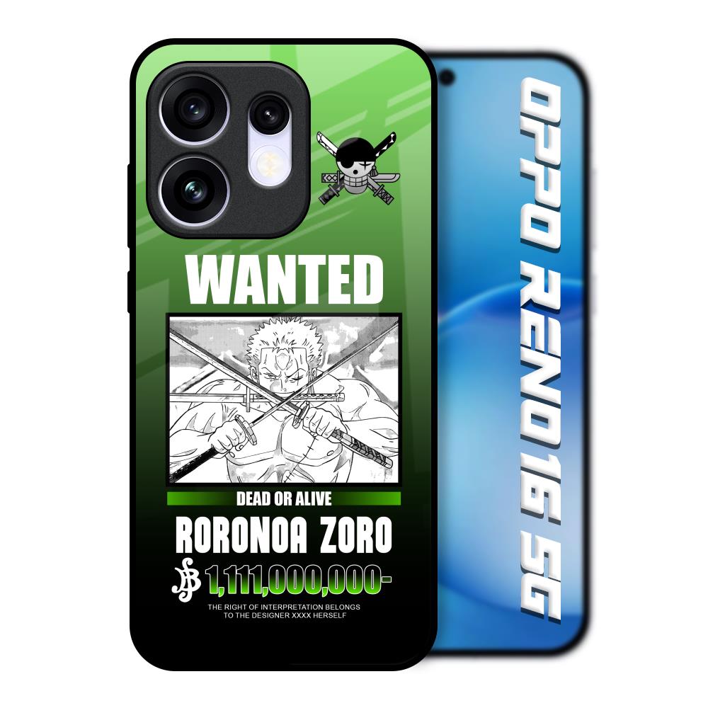Zoro Wanted Oppo Reno16 5G Glass Back Cover Online