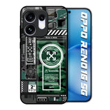 Green Camo Circuit Oppo Reno16 5G Glass Back Cover Online