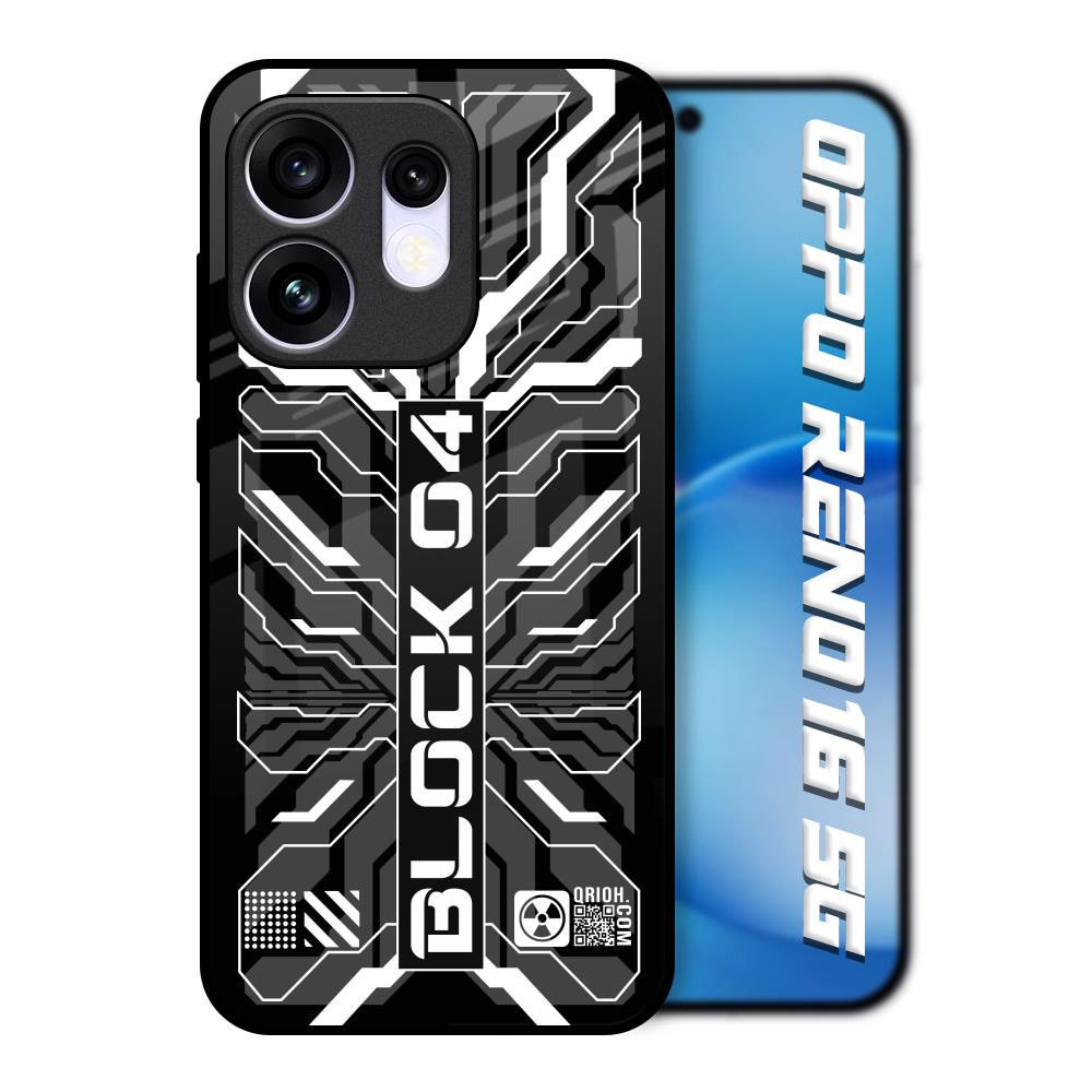 Monochrome Magic Oppo Reno16 5G Glass Back Cover Online