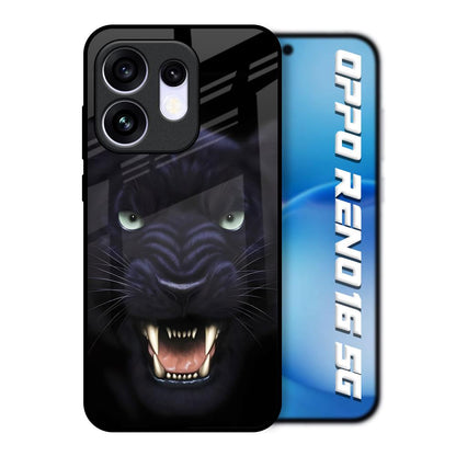 Angry Black Tiger Oppo Reno16 5G Glass Back Cover Online