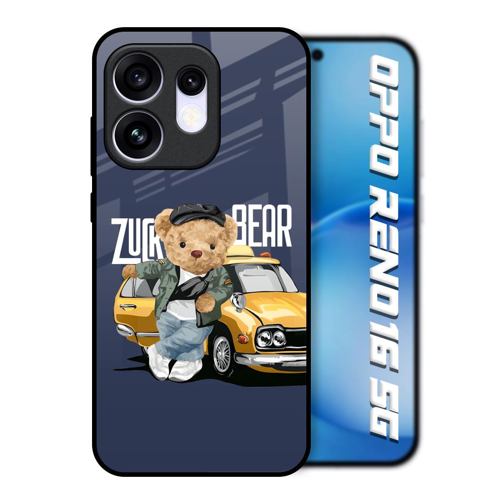 Adventurous Bear Oppo Reno16 5G Glass Back Cover Online