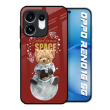Astronaut Bear Oppo Reno16 5G Glass Back Cover Online