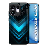 Vertical Blue Arrow Oppo Reno16 5G Glass Back Cover Online