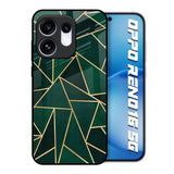 Abstract Green Oppo Reno16 5G Glass Back Cover Online