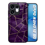 Geometric Purple Oppo Reno16 5G Glass Back Cover Online