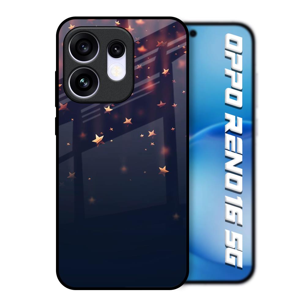 Falling Stars Oppo Reno16 5G Glass Back Cover Online