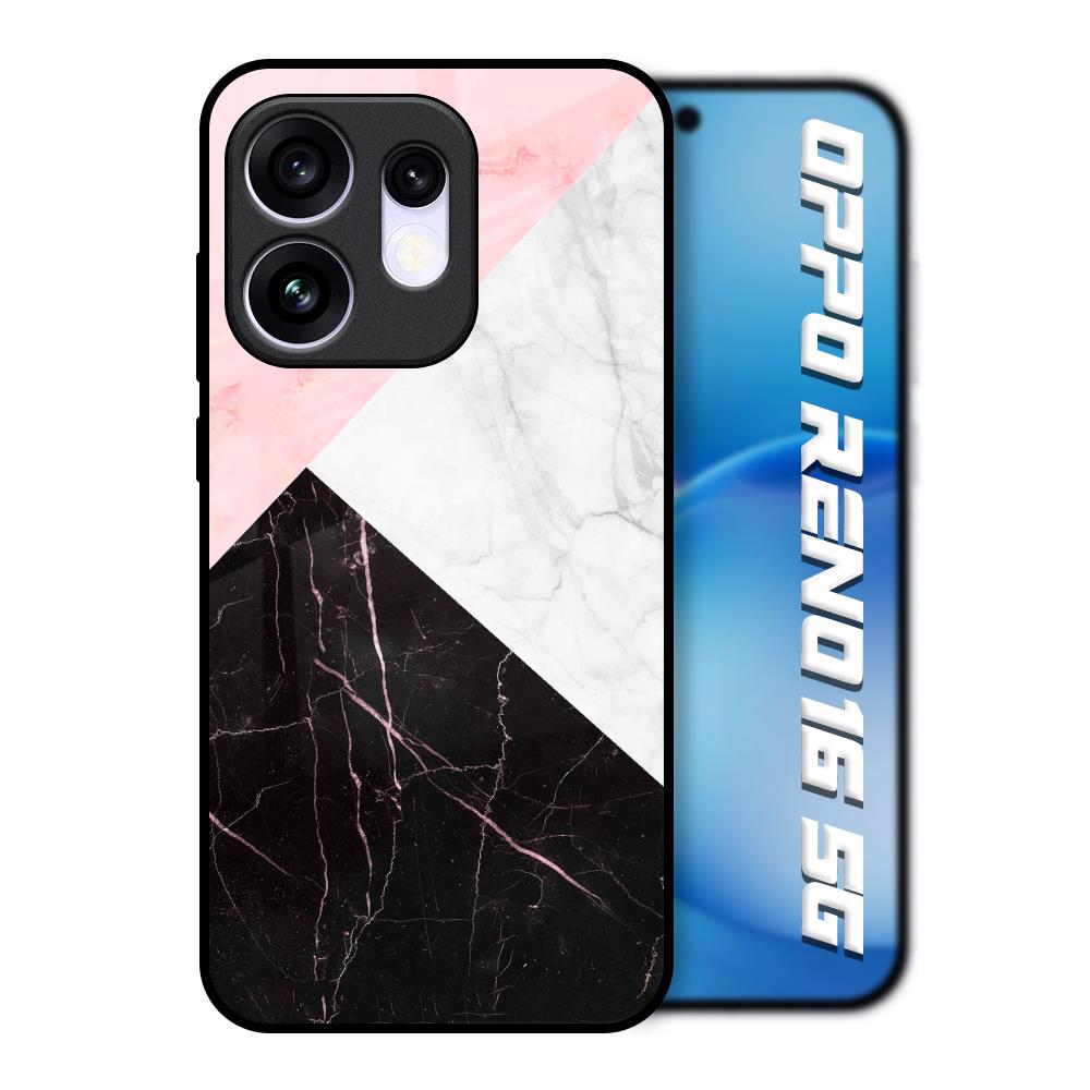 Marble Collage Art Oppo Reno16 5G Glass Back Cover Online