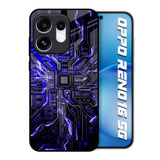 Techno Color Pattern Oppo Reno16 5G Glass Back Cover Online