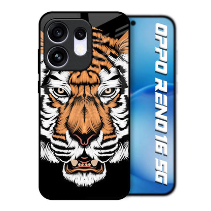 Angry Tiger Oppo Reno16 5G Glass Back Cover Online