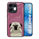 Funny Pug Face Oppo Reno16 5G Glass Back Cover Online