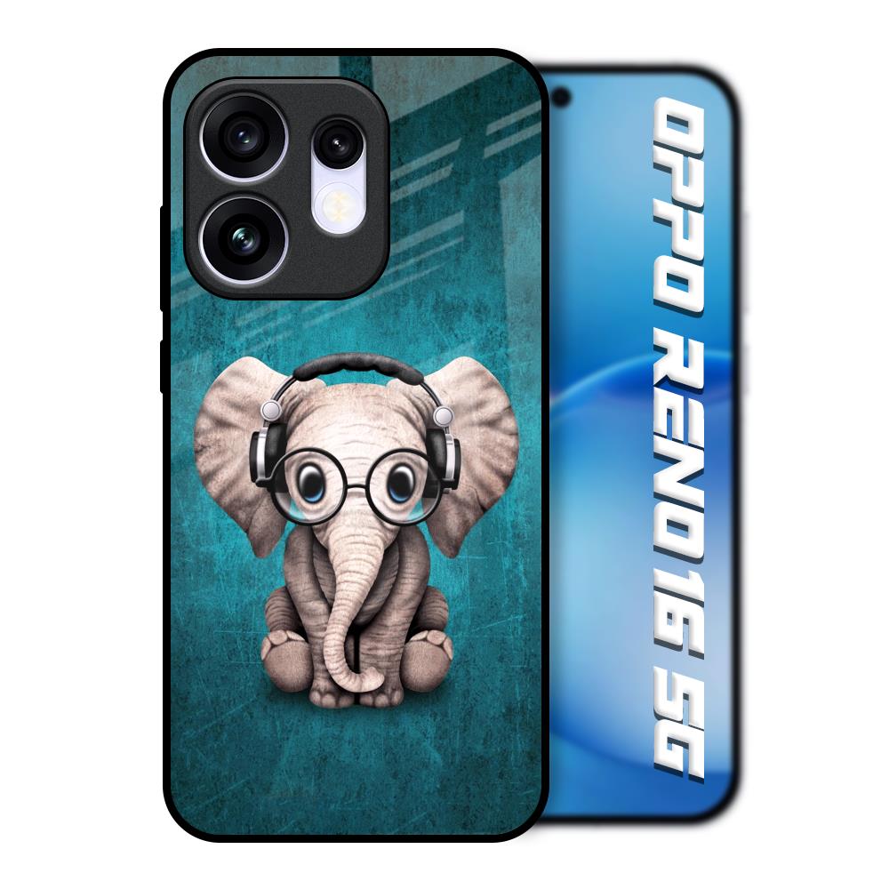 Adorable Baby Elephant Oppo Reno16 5G Glass Back Cover Online