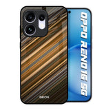Diagonal Slash Pattern Oppo Reno16 5G Glass Back Cover Online