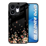 Floating Floral Print Oppo Reno16 5G Glass Back Cover Online