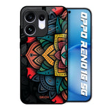 Retro Gorgeous Flower Oppo Reno16 5G Glass Back Cover Online