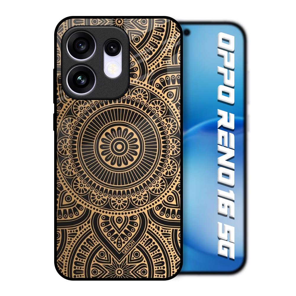 Luxury Mandala Oppo Reno16 5G Glass Back Cover Online
