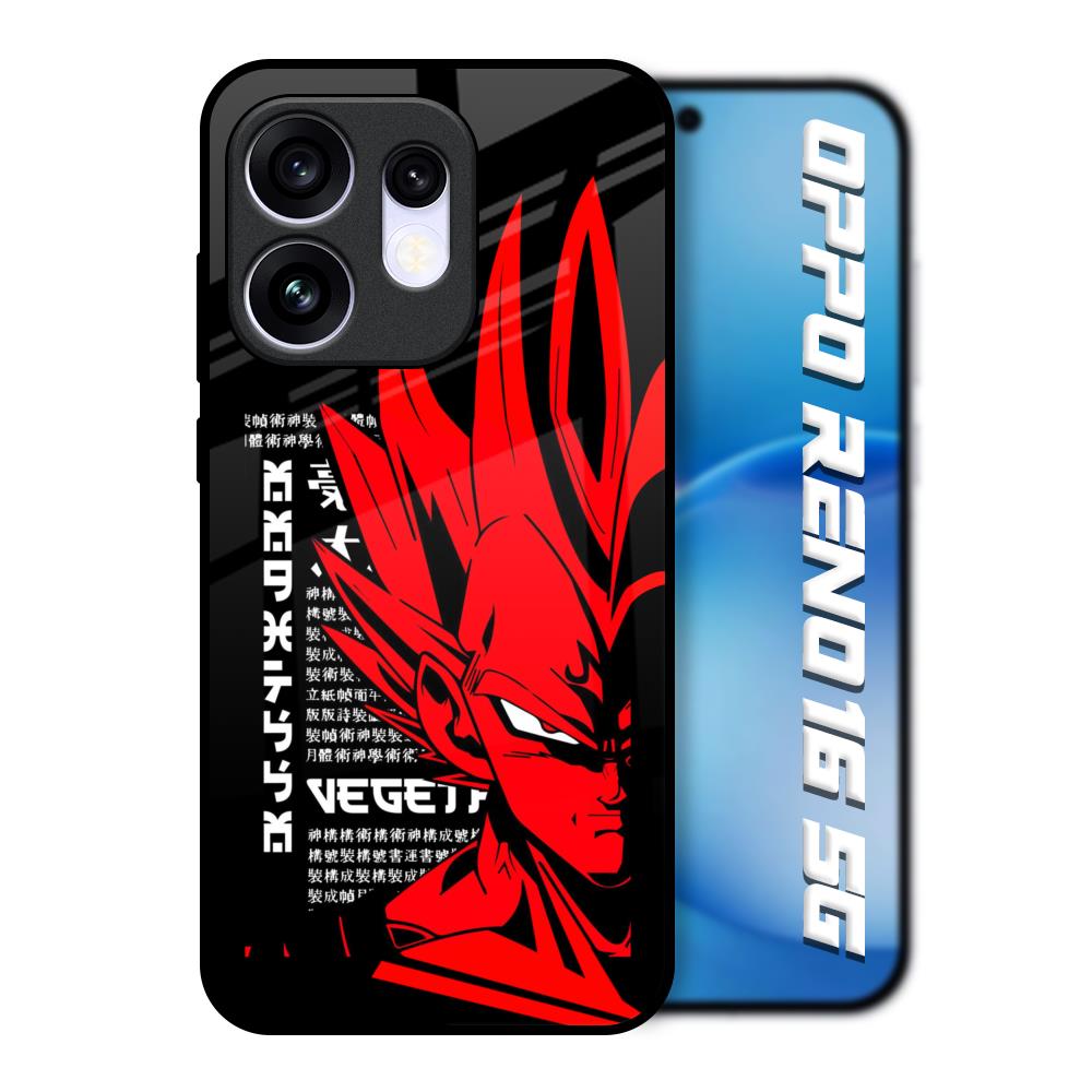 Red Vegeta Oppo Reno16 5G Glass Back Cover Online
