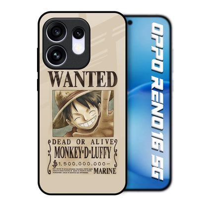 Luffy Wanted Oppo Reno16 5G Glass Back Cover Online