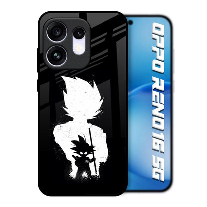 Monochrome Goku Oppo Reno16 5G Glass Back Cover Online