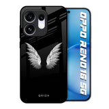 White Angel Wings Oppo Reno16 5G Glass Back Cover Online