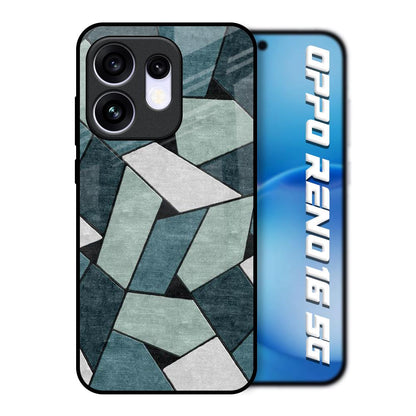 Abstact Tiles Oppo Reno16 5G Glass Back Cover Online