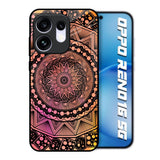 Floral Mandala Oppo Reno16 5G Glass Back Cover Online