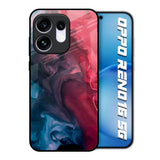 Blue & Red Smoke Oppo Reno16 5G Glass Back Cover Online