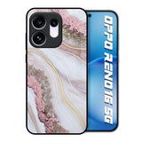 Pink & Gold Gllitter Marble Oppo Reno16 5G Glass Back Cover Online