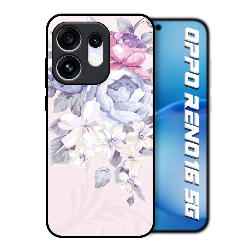 Elegant Floral Oppo Reno16 5G Glass Back Cover Online