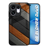 Tri Color Wood Oppo Reno16 5G Glass Back Cover Online