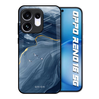 Deep Ocean Marble Oppo Reno16 5G Glass Back Cover Online