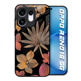 Lines Pattern Flowers Oppo Reno16 5G Glass Back Cover Online