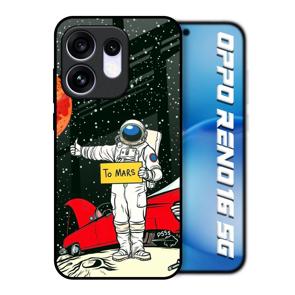 Astronaut on Mars Oppo Reno16 5G Glass Back Cover Online