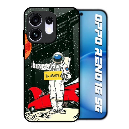 Astronaut on Mars Oppo Reno16 5G Glass Back Cover Online