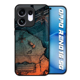 Geographical Map Oppo Reno16 5G Glass Back Cover Online