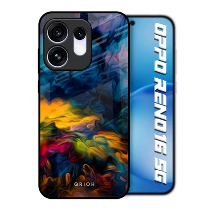 Multicolor Oil Painting Oppo Reno16 5G Glass Back Cover Online