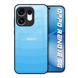 Wavy Blue Pattern Oppo Reno16 5G Glass Back Cover Online