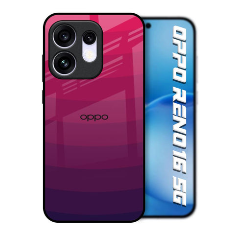 Wavy Pink Pattern Oppo Reno16 5G Glass Back Cover Online