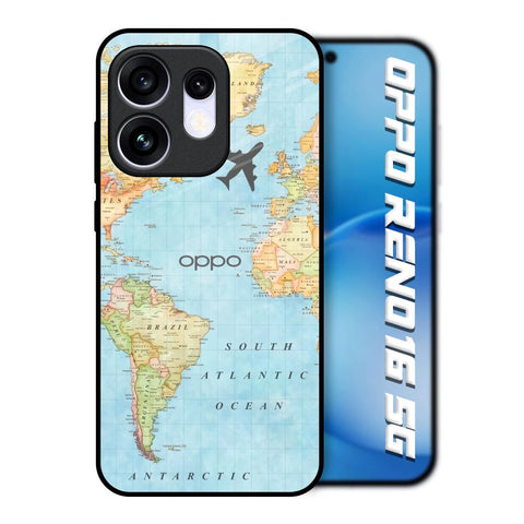 Fly Around The World Oppo Reno16 5G Glass Back Cover Online