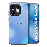 Vibrant Blue Texture Oppo Reno16 5G Glass Back Cover Online