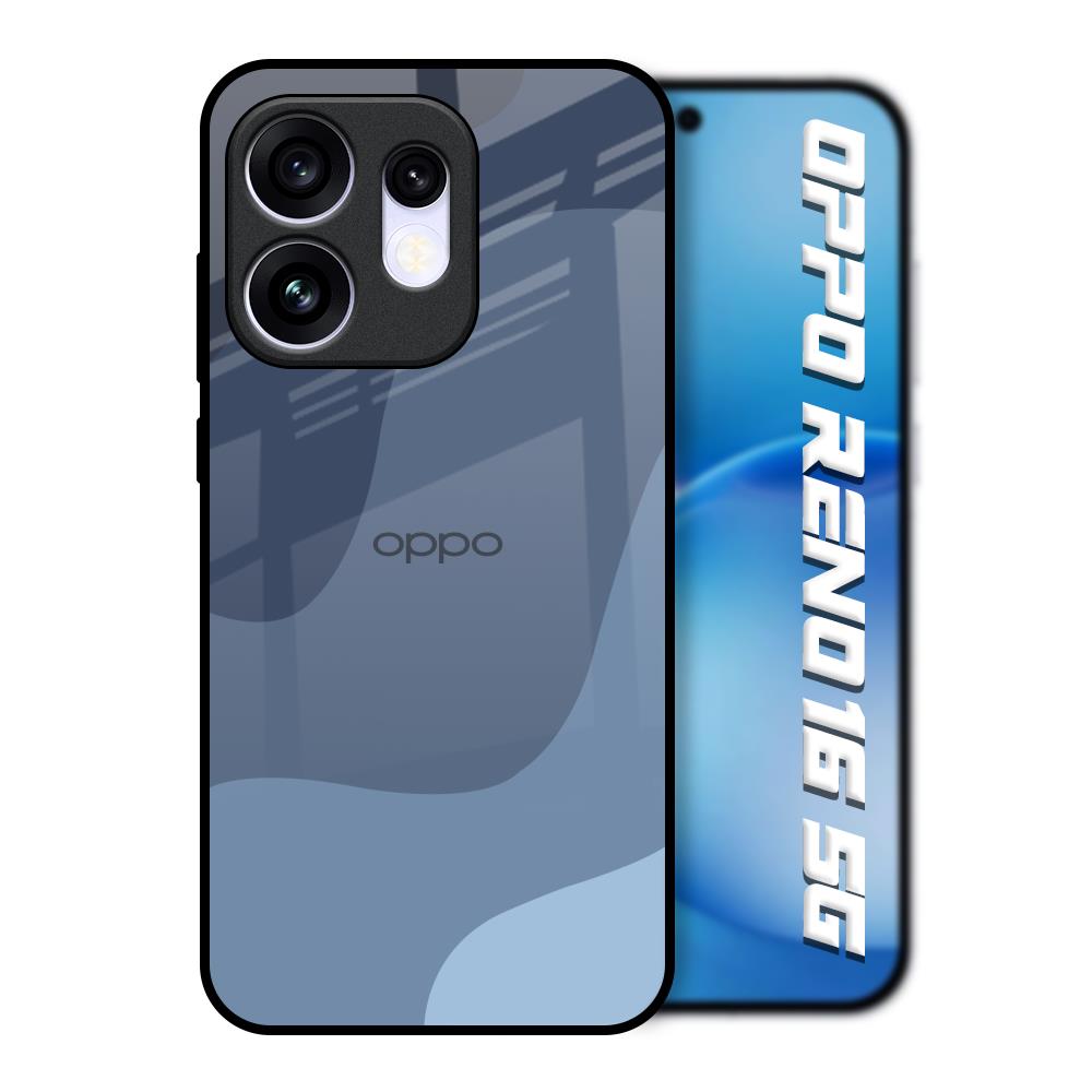 Navy Blue Ombre Oppo Reno16 5G Glass Back Cover Online