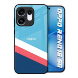 Pink & White Stripes Oppo Reno16 5G Glass Back Cover Online
